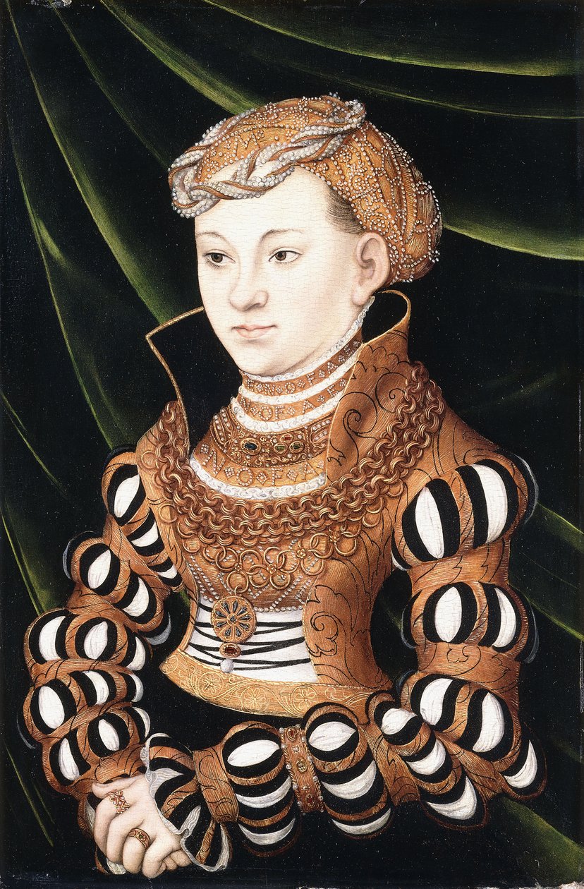 Porträtt av prinsessan Margareta av Sachsen av Lucas Cranach