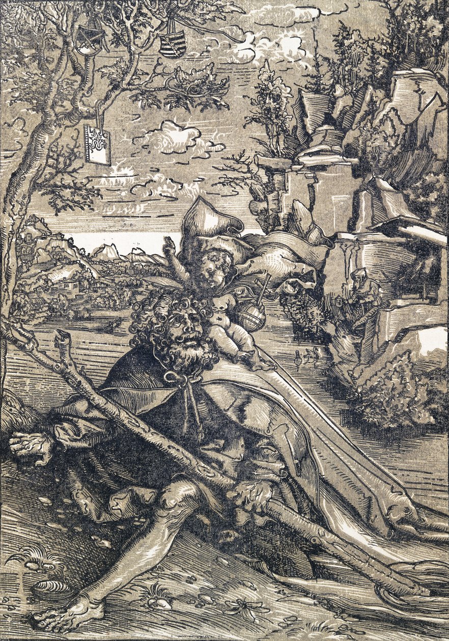 Sankt Kristofer, 1506-9 av Lucas Cranach