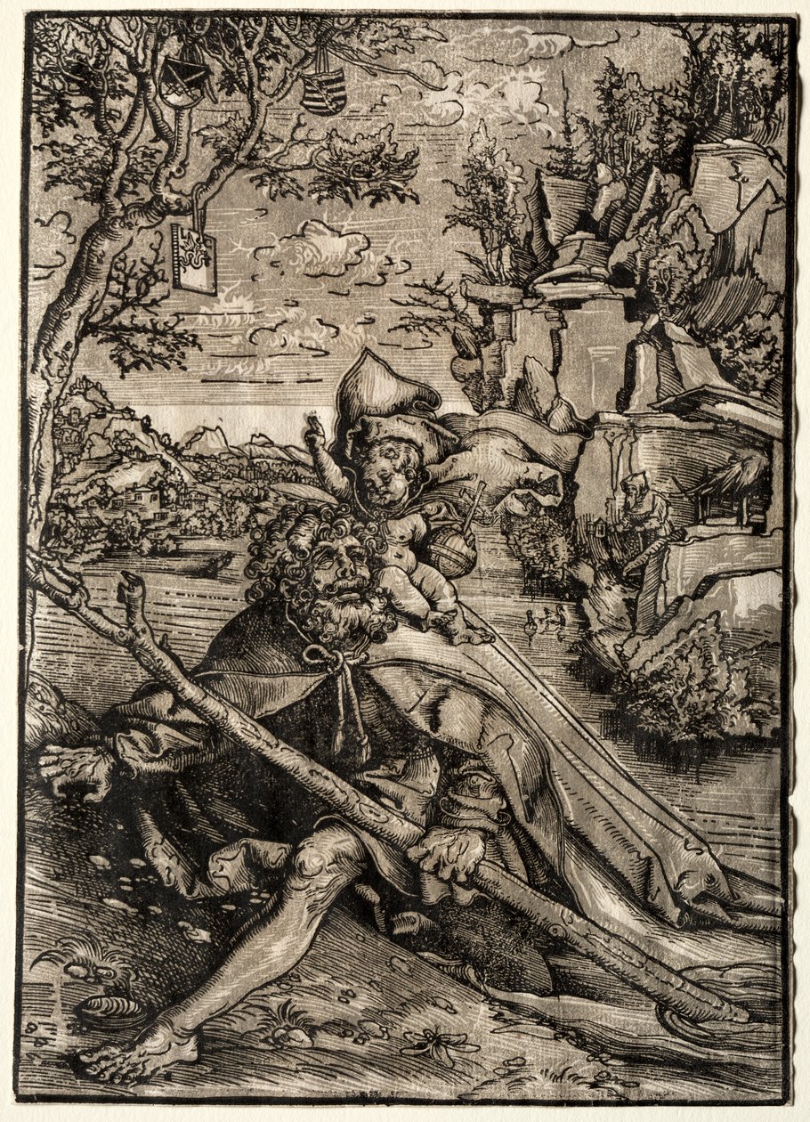 St Christopher av Lucas Cranach