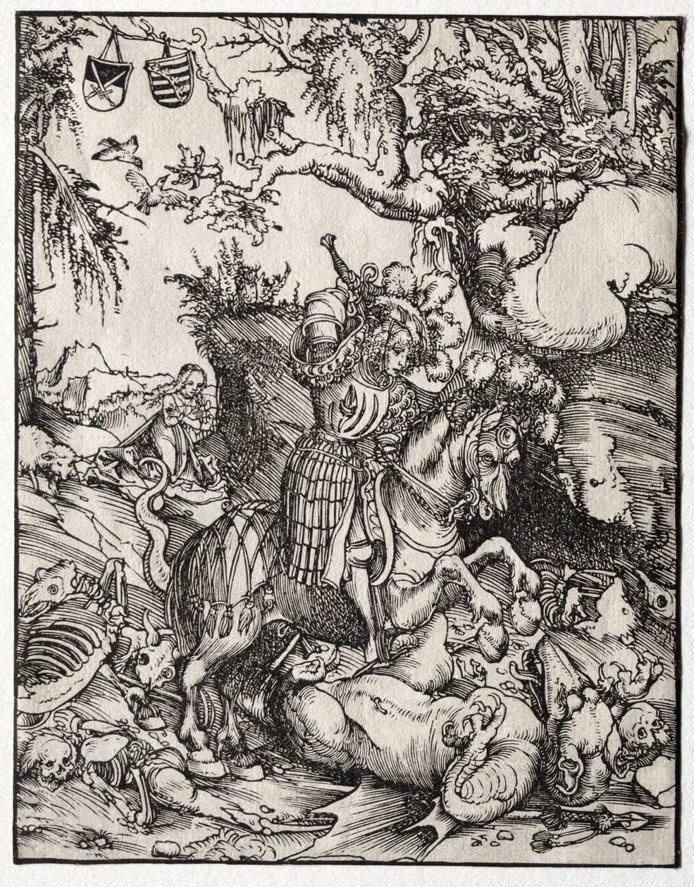 St George som dräpar draken av Lucas Cranach