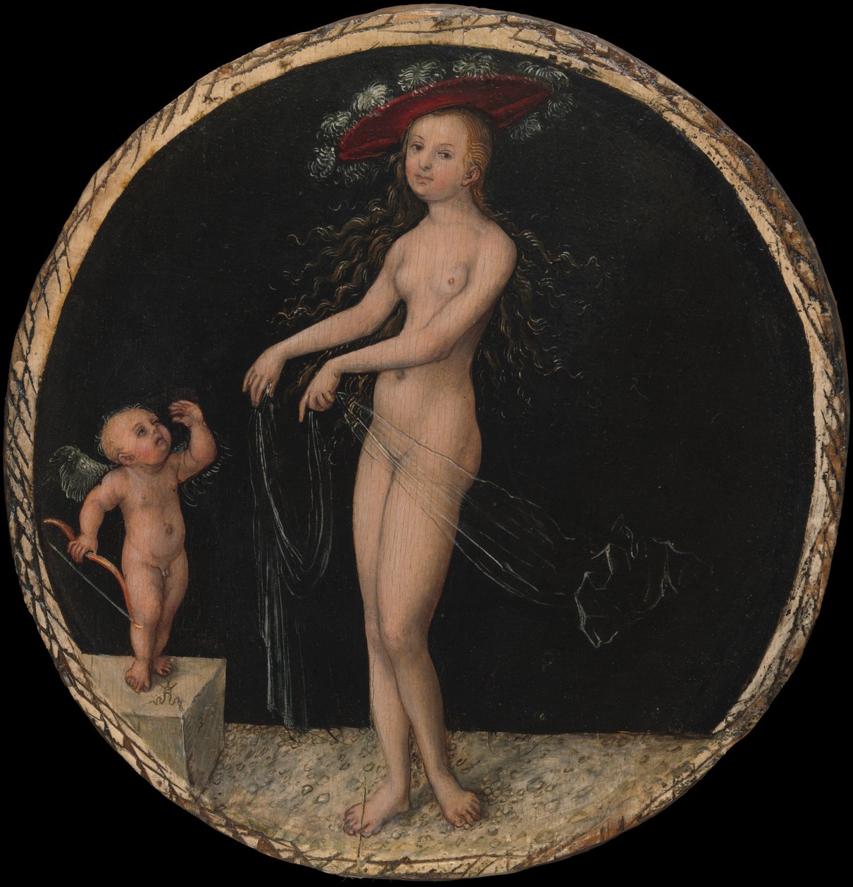 Venus och Amor, c.1525-7 av Lucas Cranach the Elder