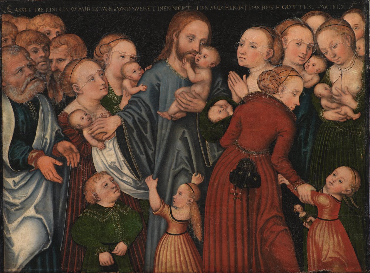 Kristus välsignar barnen av Lucas Cranach d.Æ.