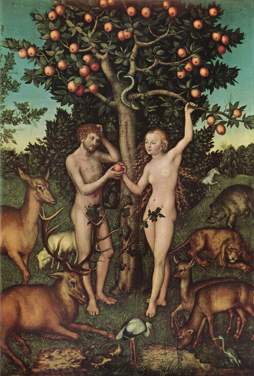 Adam och Eva av Lucas Cranach the Elder