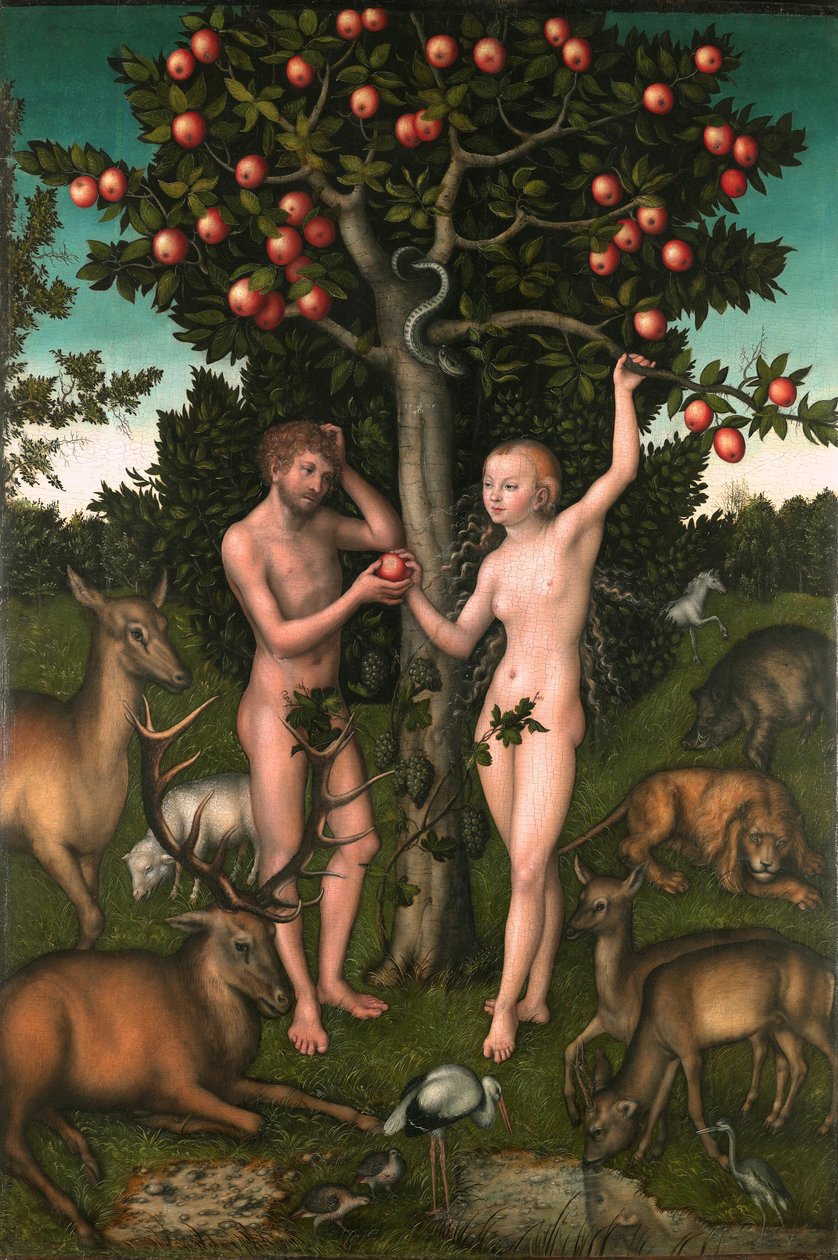 Adam och Eva av Lucas Cranach the Elder