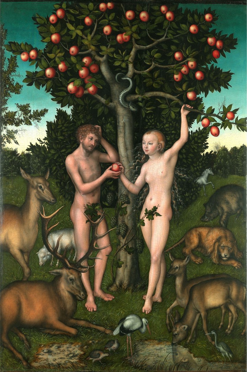 Adam och Eva av Lucas Cranach the Elder