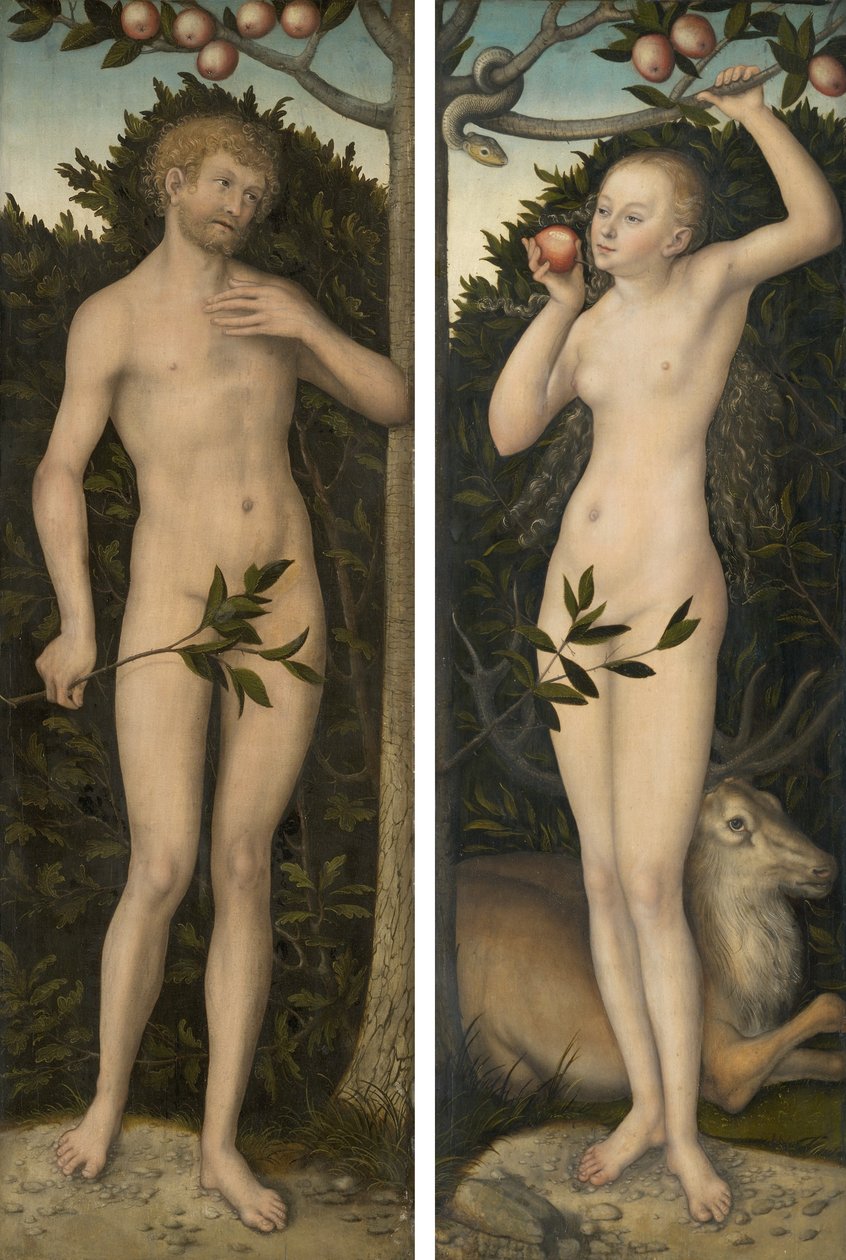 Adam och Eva av Lucas Cranach the Elder