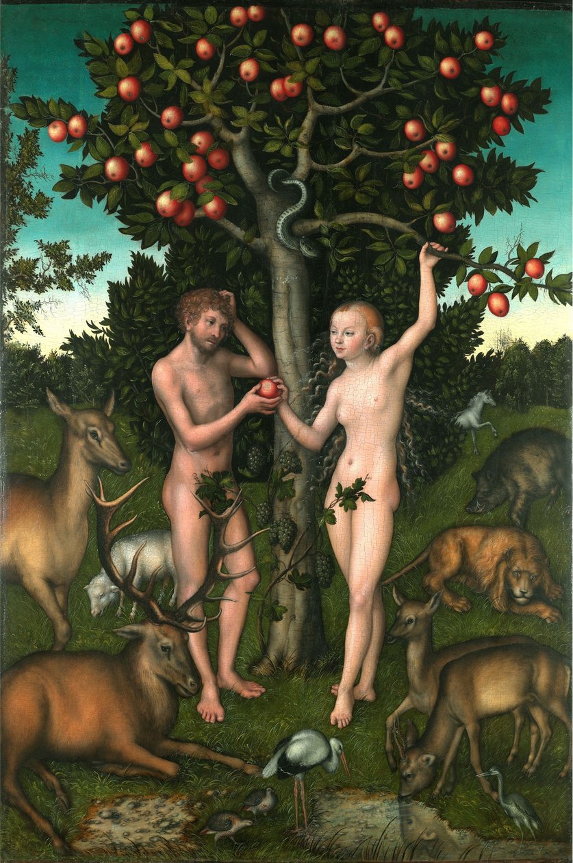 Adam och Eva av Lucas Cranach the Elder