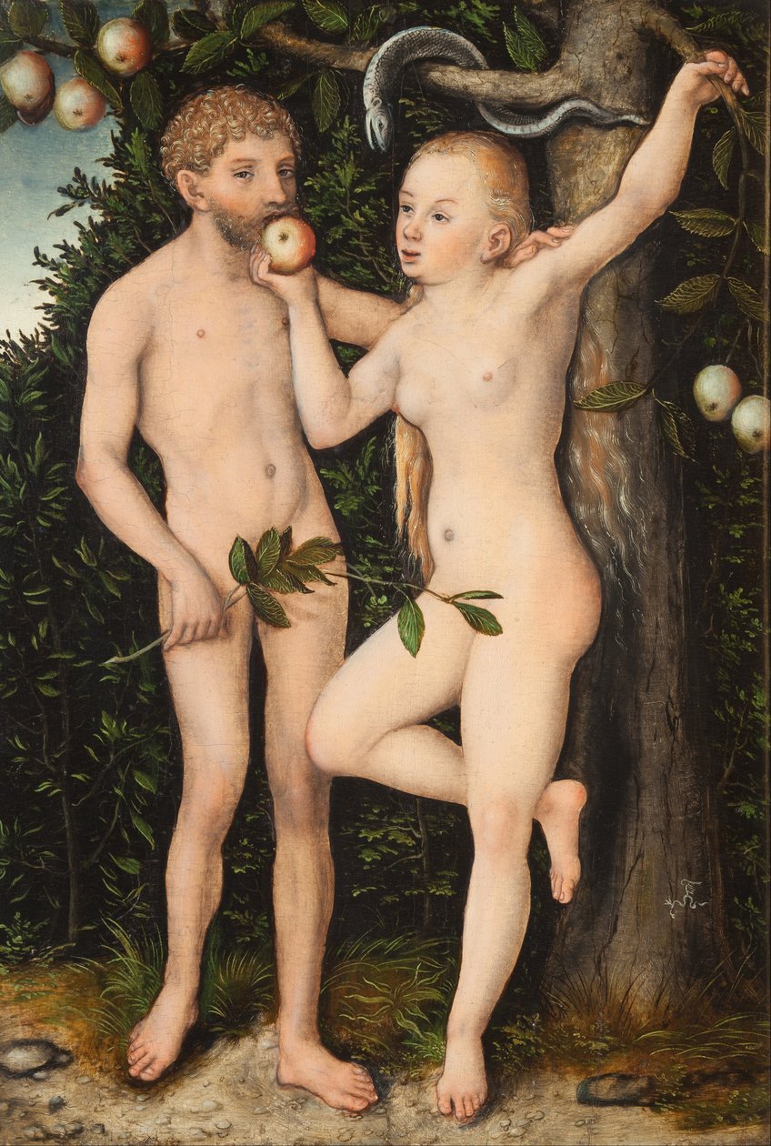 Adam och Eva av Lucas Cranach the Elder