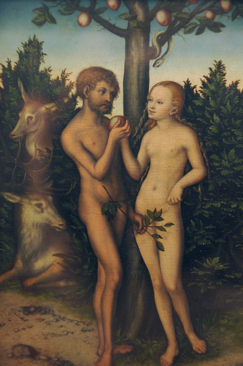 Adam och Eva av Lucas Cranach the Elder