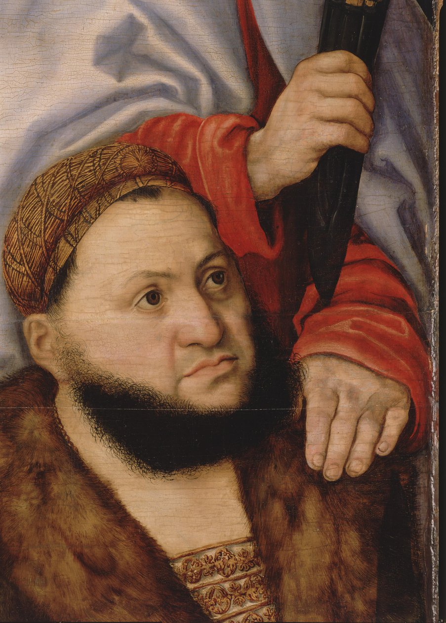 Jungfrualtaret, eller det så kallade prinsaltaret [vänster flygel] av Lucas Cranach the Elder