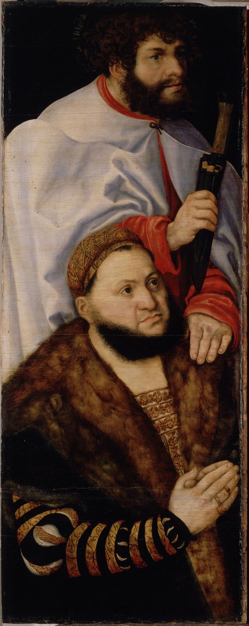 Jungfrualtaret, eller det så kallade prinsaltaret [vänster flygel] av Lucas Cranach the Elder