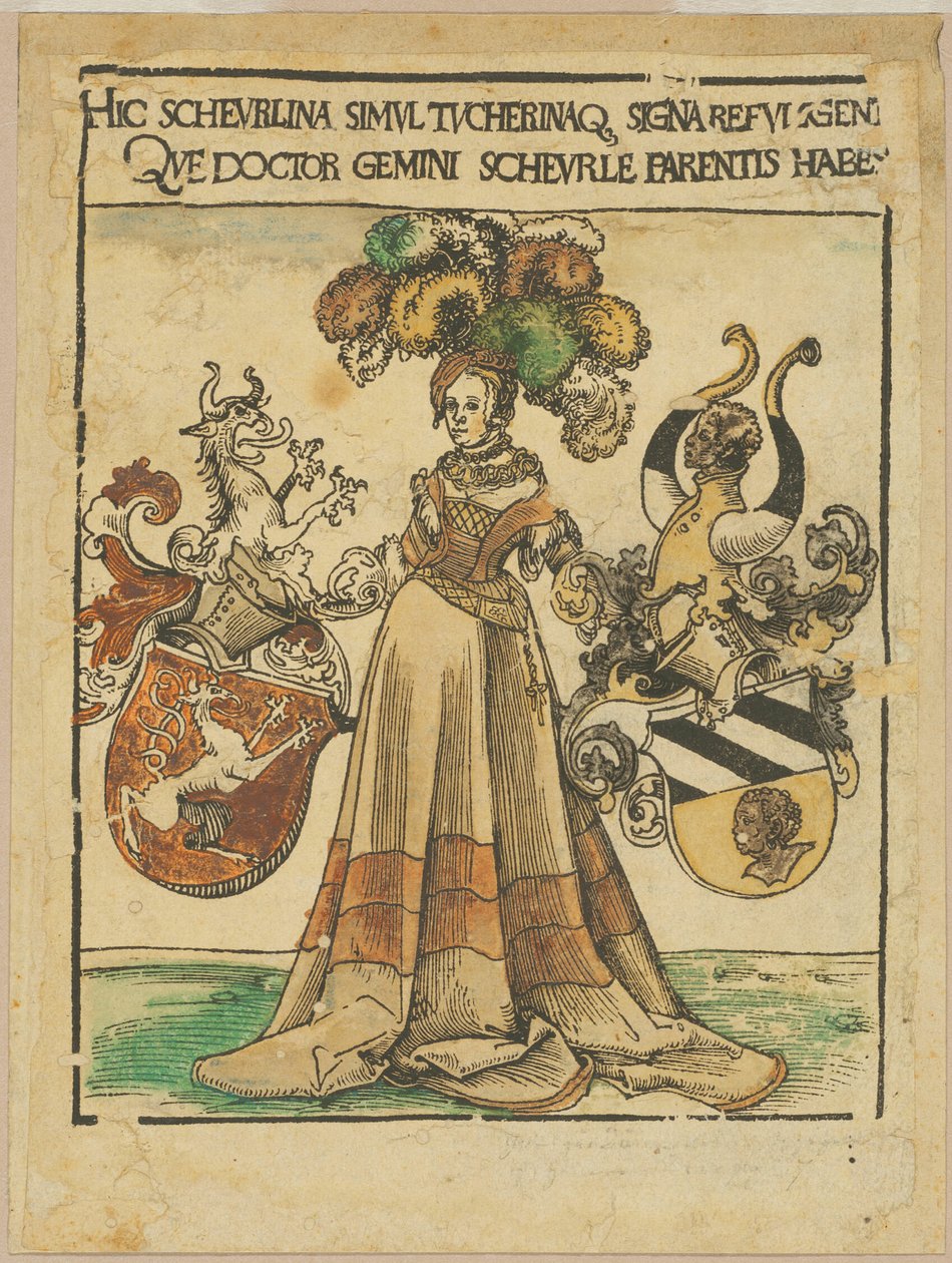 Scheurls och Tuchers bokplatta av Lucas Cranach the Elder