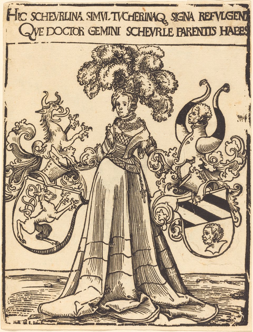 Bokskylt av Scheurl och Tucher av Lucas Cranach the Elder
