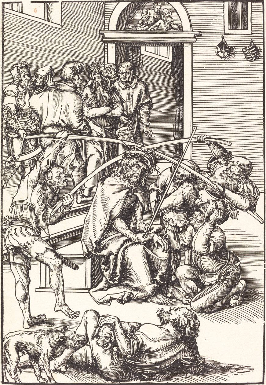 Kristus krönt med törnar av Lucas Cranach the Elder