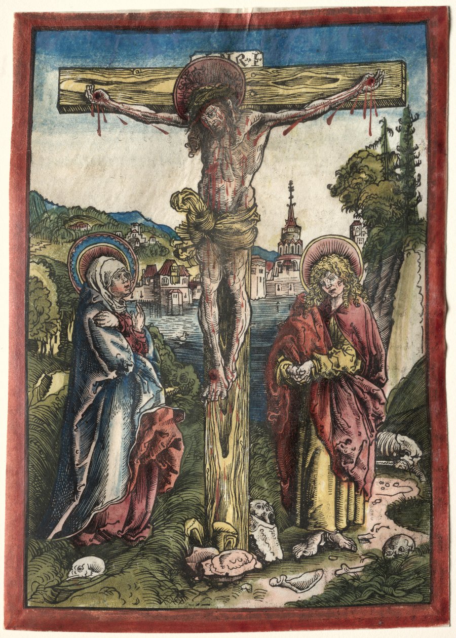 Kristus på korset mellan Jungfrun och Johannes, 1503. av Lucas Cranach the Elder