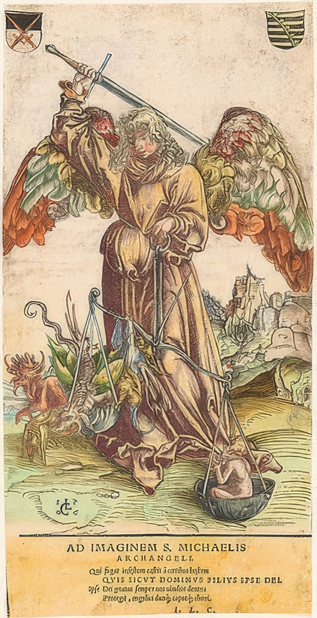 Sankt Mikael som själsvägare av Lucas Cranach the Elder