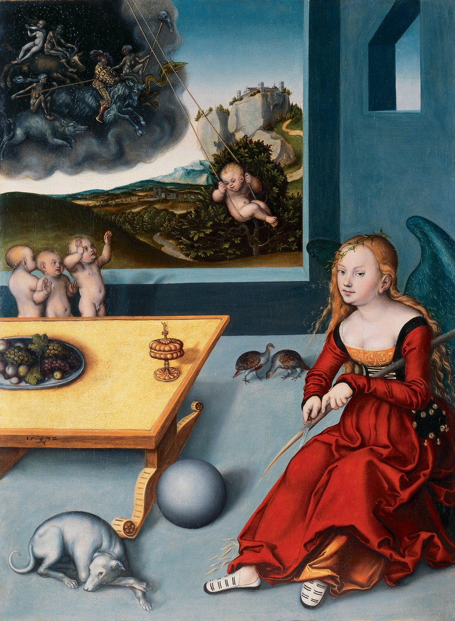 Franska: La Mélancolie Melancholia av Lucas Cranach the Elder