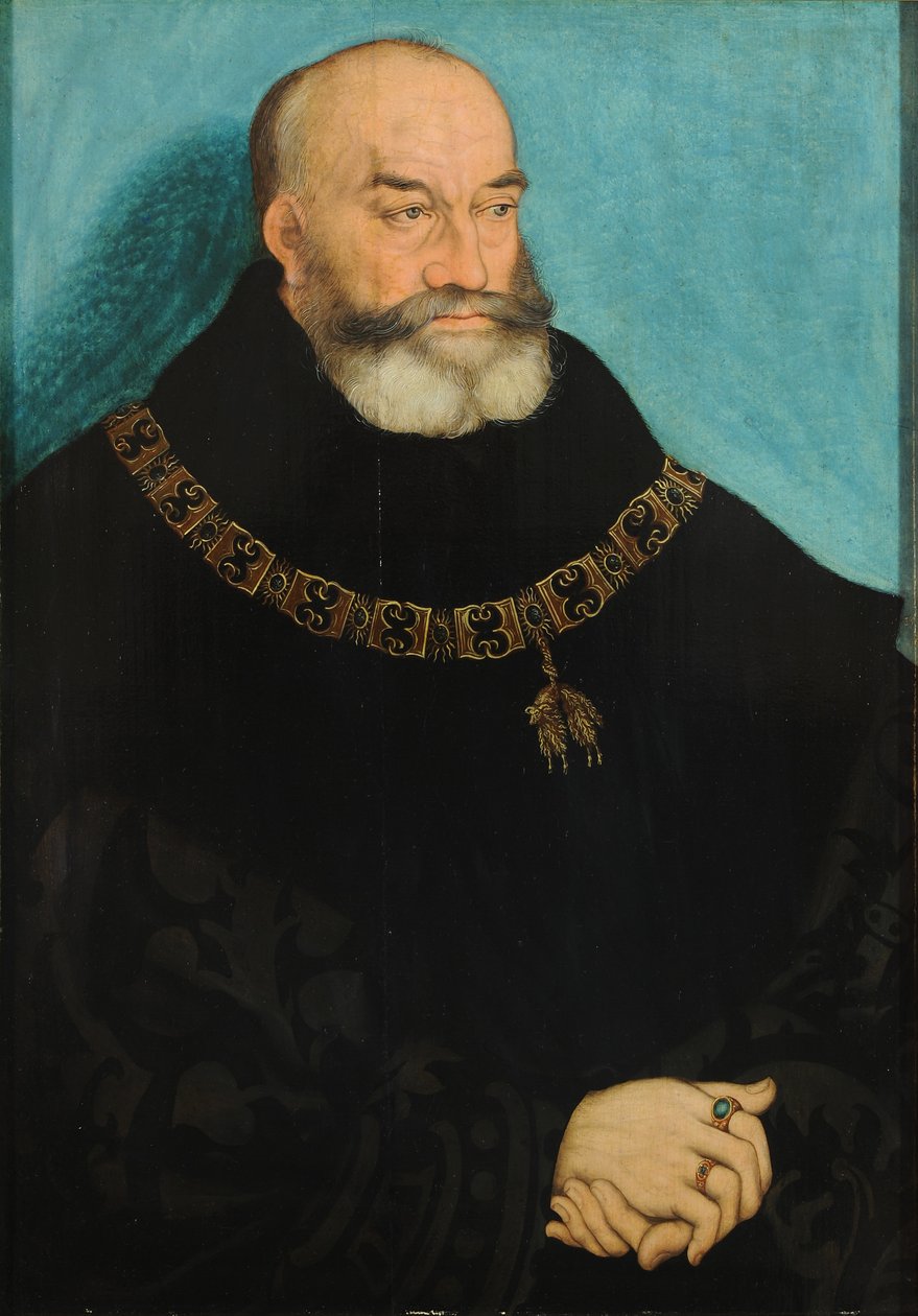 Tyska: Porträtt av Georg den skäggige, hertig av Sachsen Porträtt av Georg den skäggige, kurfurste av Sachsen (1471-1539) av Lucas Cranach the Elder