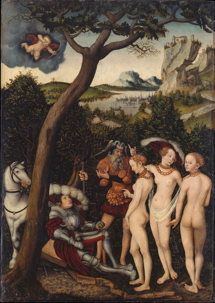 Tyska: Das Urteil des Paris Domen i Paris av Lucas Cranach the Elder