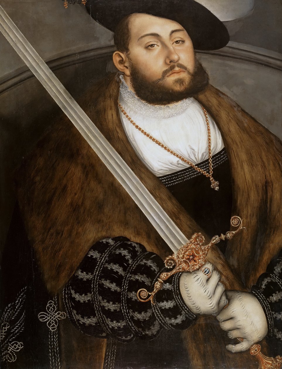 Tyska: Johann Friedrich I, der Großmütige (1503-1554), kurfurste av Sachsen Johann Friedrich I, den storsinta, kurfurste av Sachsen av Lucas Cranach the Elder