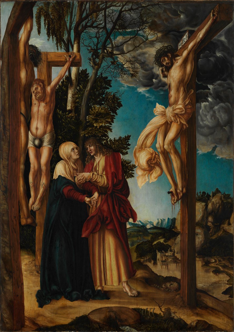 Tyska: Klage unter dem Kreuz Kristi klagan / Korsfästelsen i Schleißheim av Lucas Cranach the Elder