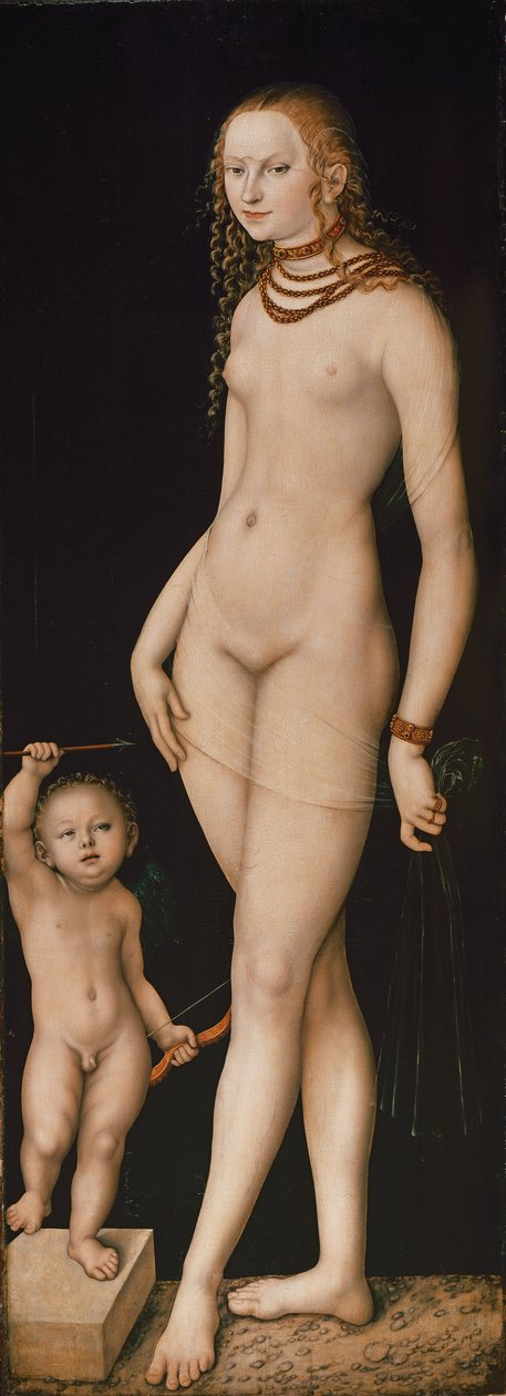 Tyska: Venus und Amor Venus och Amor av Lucas Cranach the Elder
