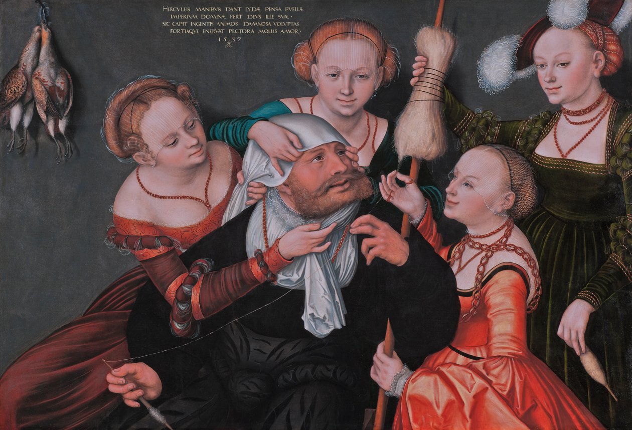 Herkules och Omphale av Lucas Cranach the Elder