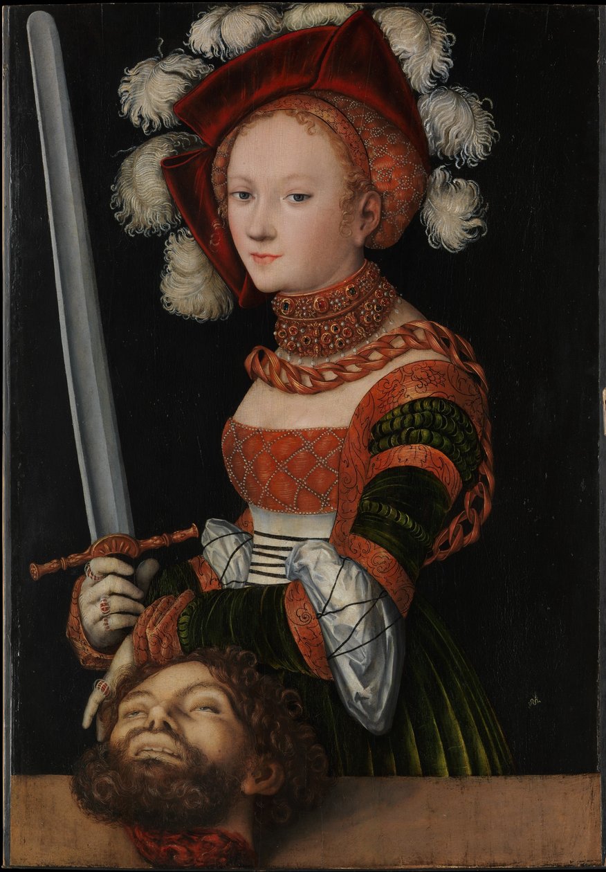 Judith med Holofernes huvud av Lucas Cranach the Elder