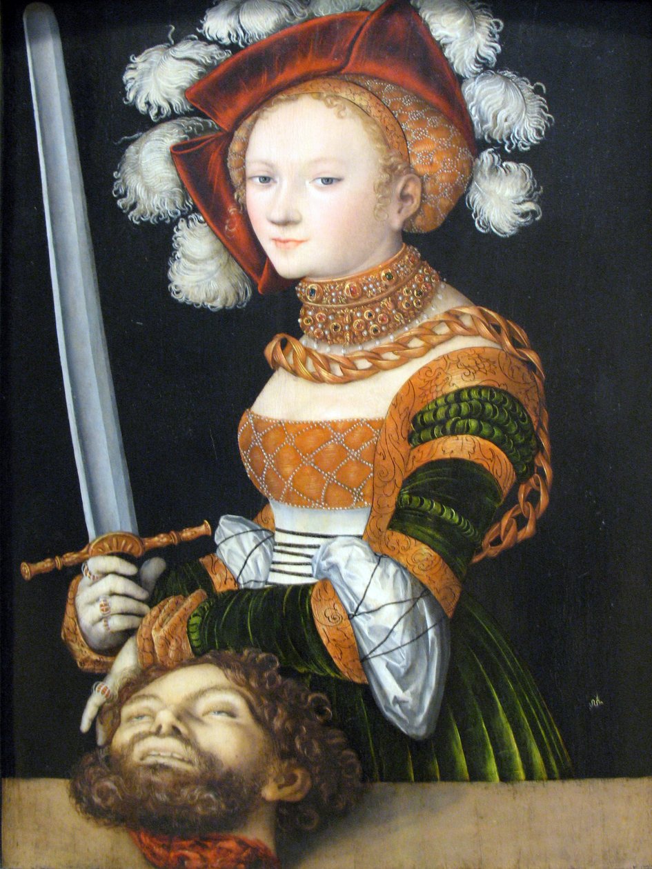 Judith med Holofernes huvud av Lucas Cranach the Elder