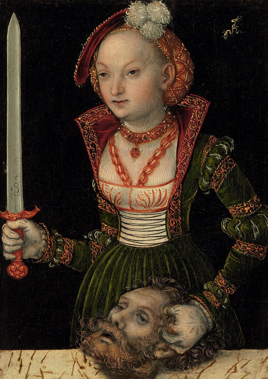 Judith med Holofernes huvud av Lucas Cranach the Elder