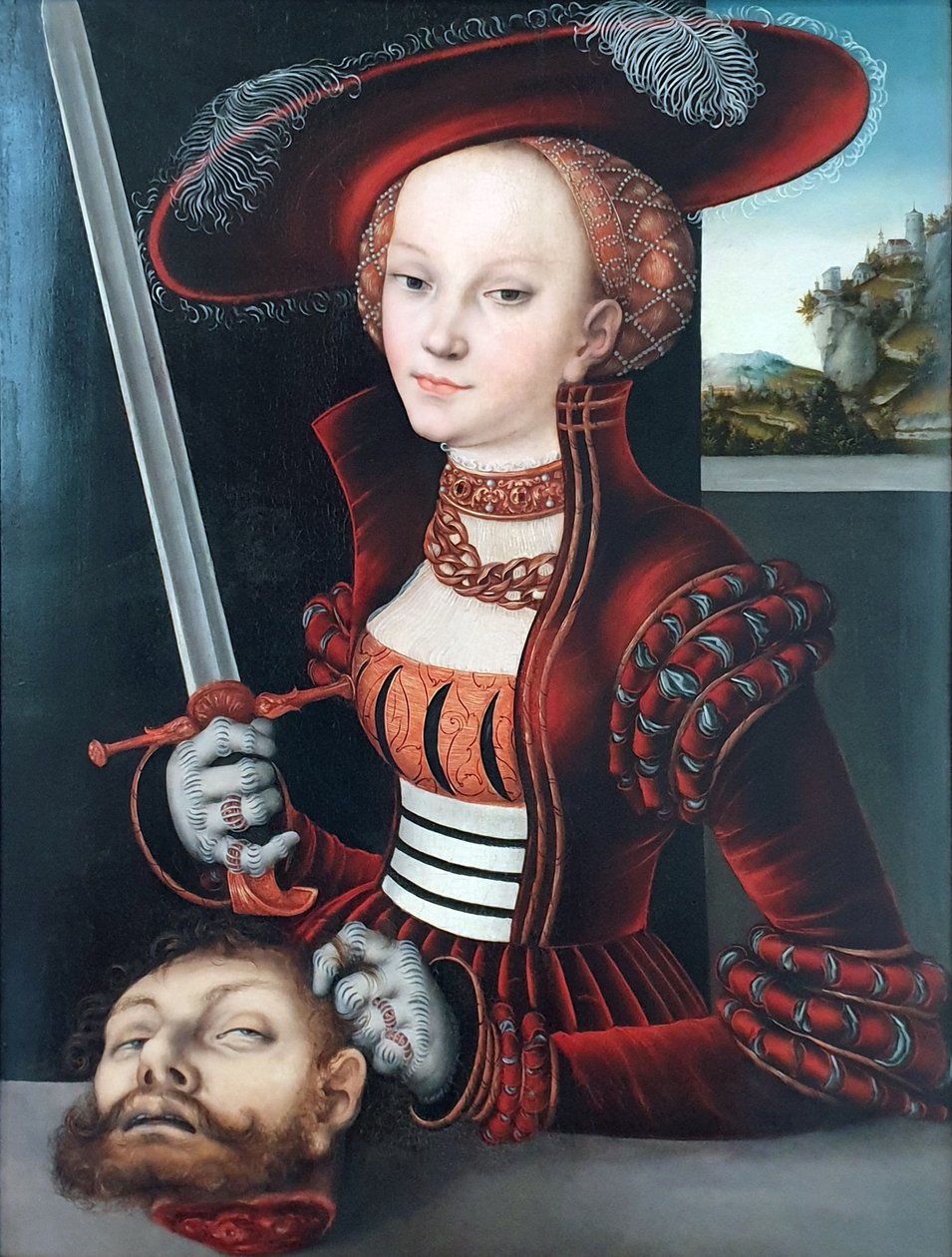 Judit med Holofernes huvud av Lucas Cranach the Elder