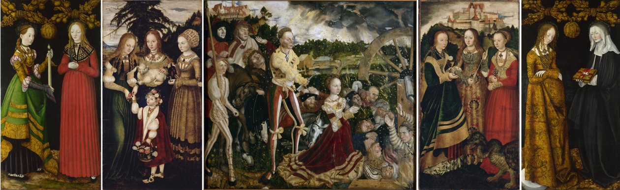 Lucas Cranach den äldre - S:ta Katarinas altartavla (Dresden  London) av Lucas Cranach the Elder