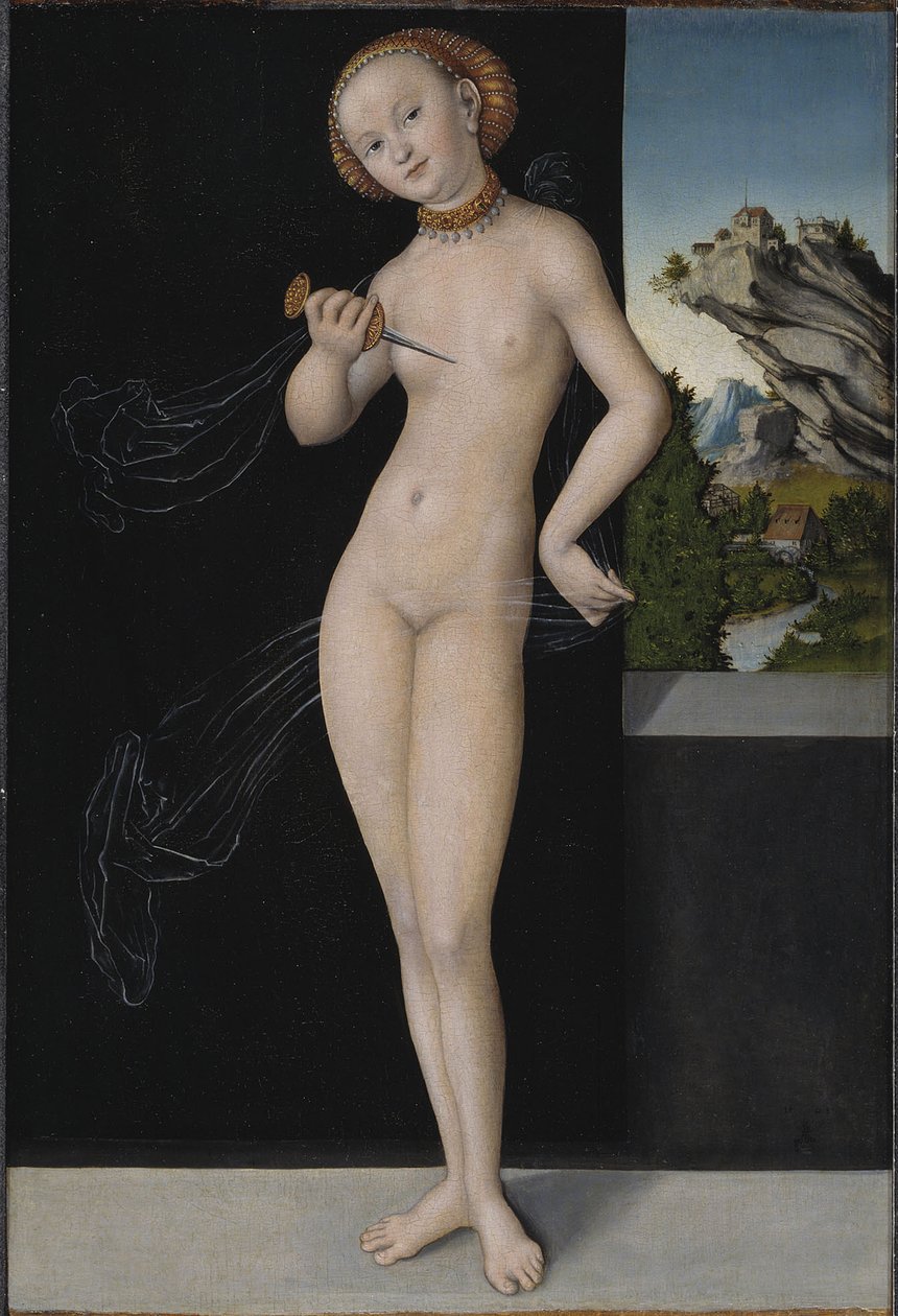 Lucretia, 1528 av Lucas Cranach the Elder