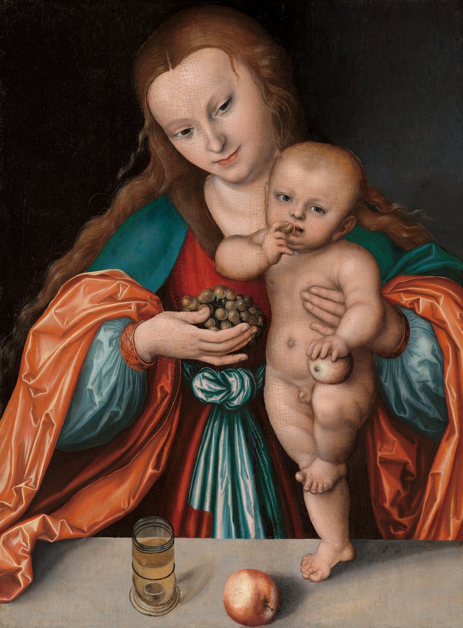 Madonna och barn, förmodligen ca. 1535 eller senare. av Lucas Cranach the Elder