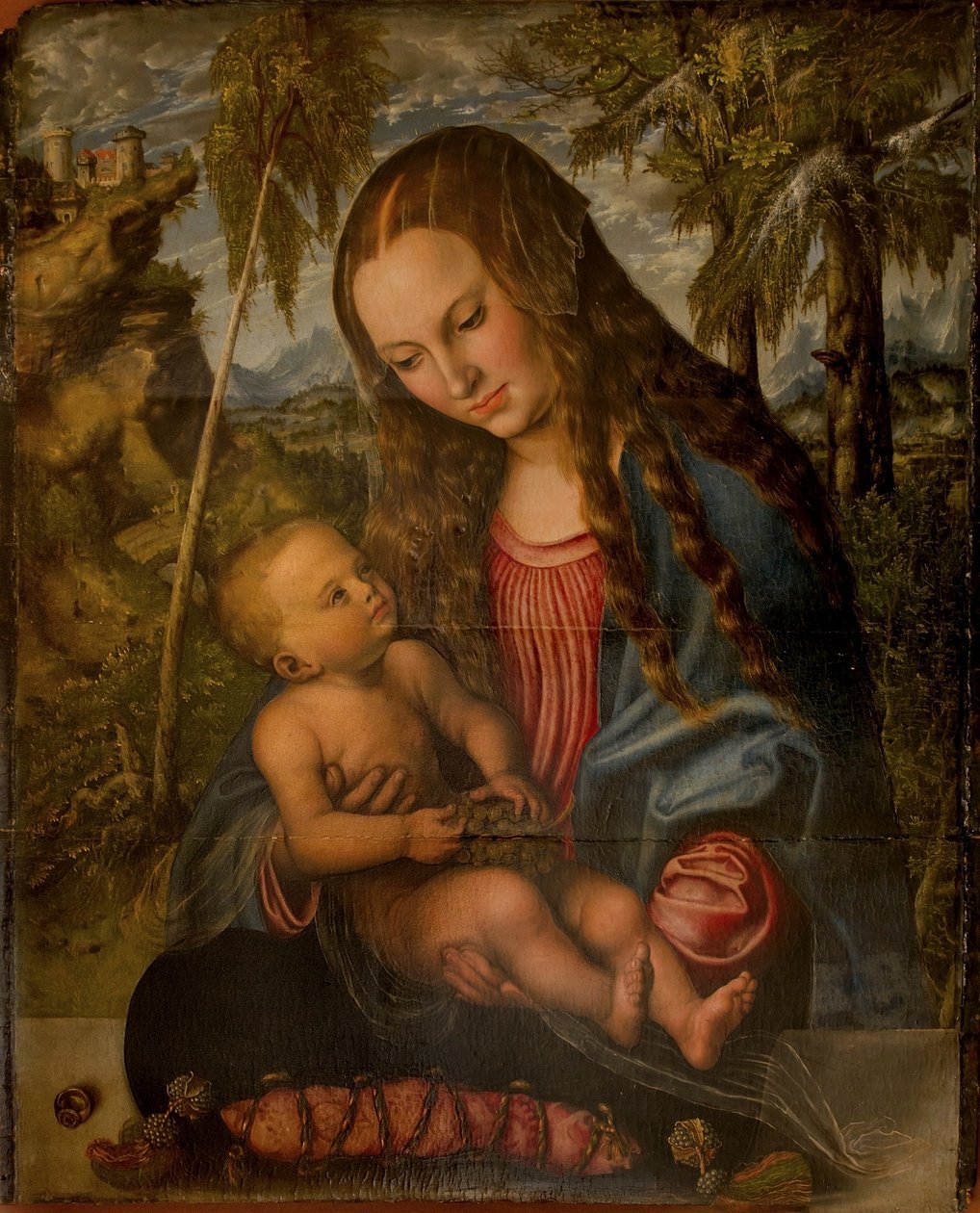 Madonna under granen av Lucas Cranach the Elder