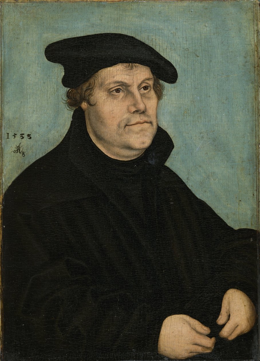 Martin Luther 1483-1546 vid 50 års ålder, 1533 av Lucas Cranach the Elder