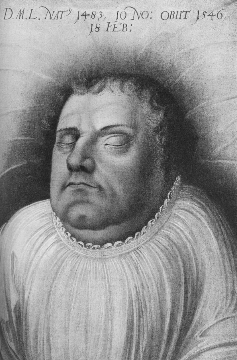 Martin Luther, tysk munk, präst, professor i teologi och den protestantiska reformens bärande gestalt av Lucas Cranach the Elder