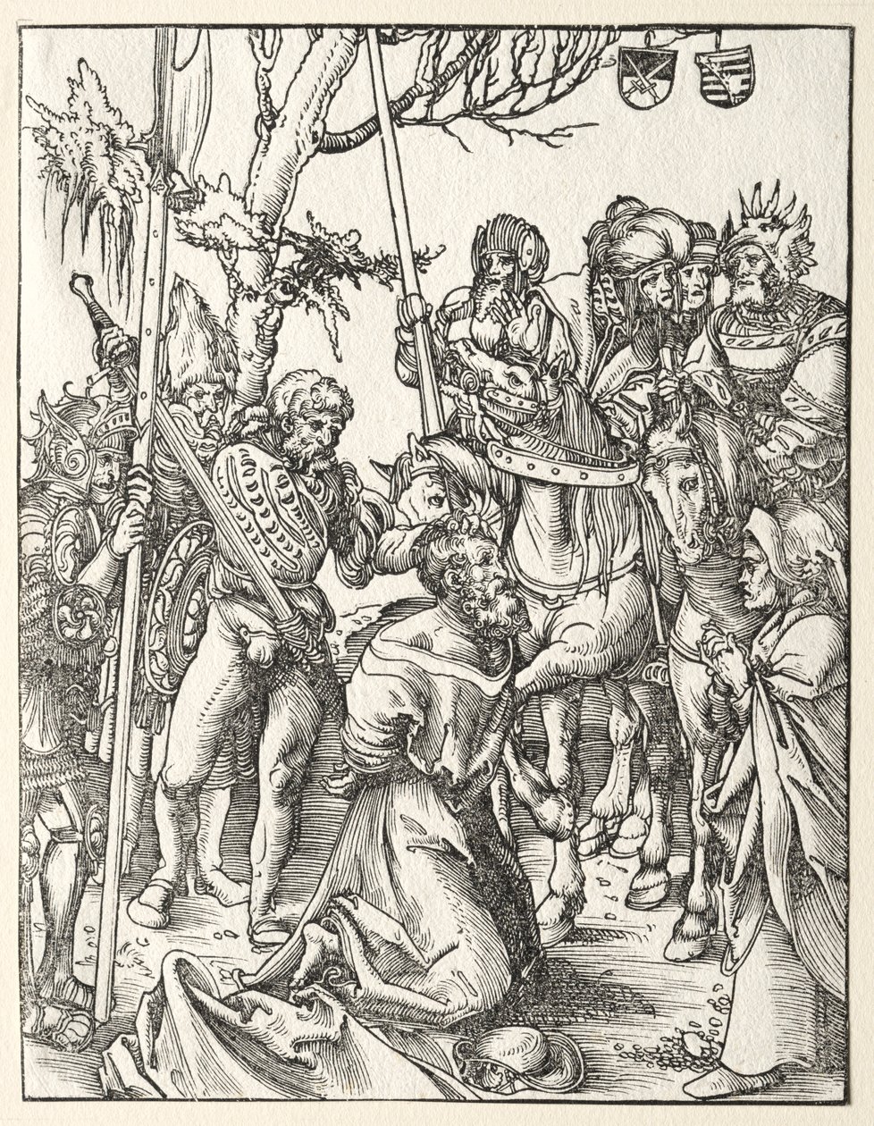 Sankt Jakob den Störres martyrskap. av Lucas Cranach the Elder
