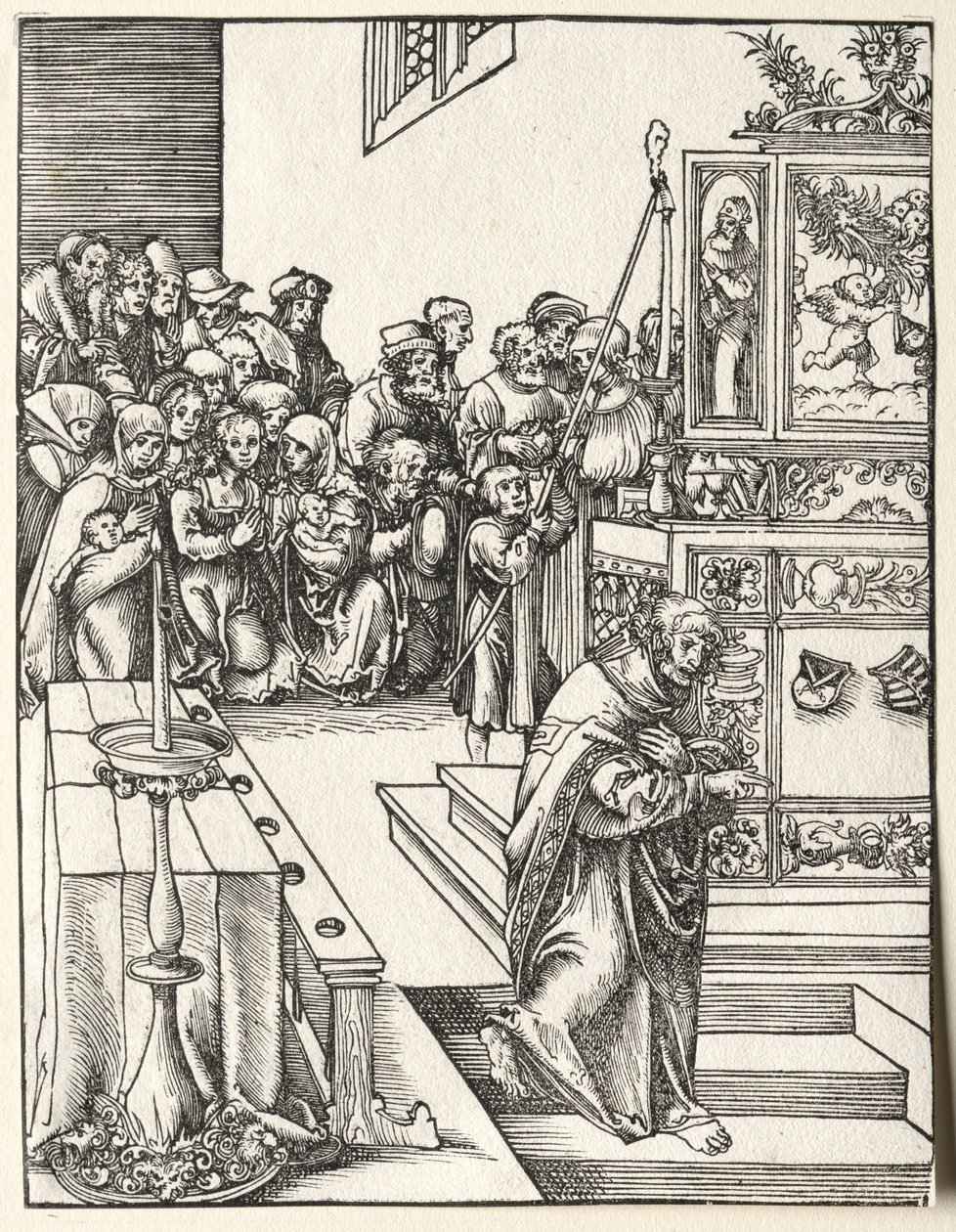 Johannes martyrskap. av Lucas Cranach the Elder
