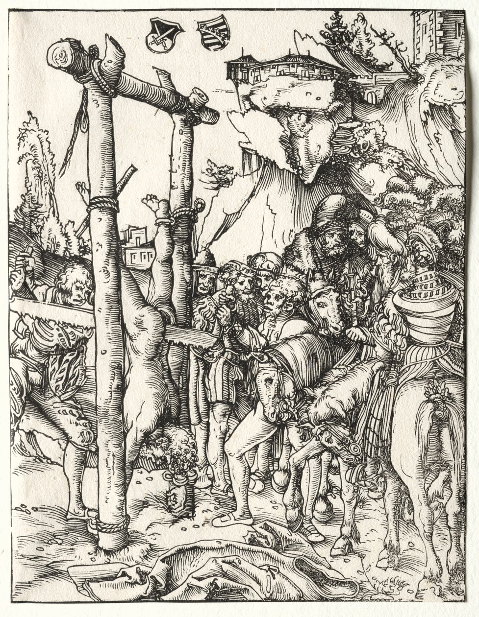 Martyrium av St. Simeon, ca. 151015. av Lucas Cranach the Elder