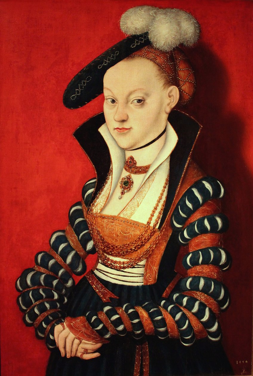 Porträtt av Christiane von Eulenau av Lucas Cranach the Elder