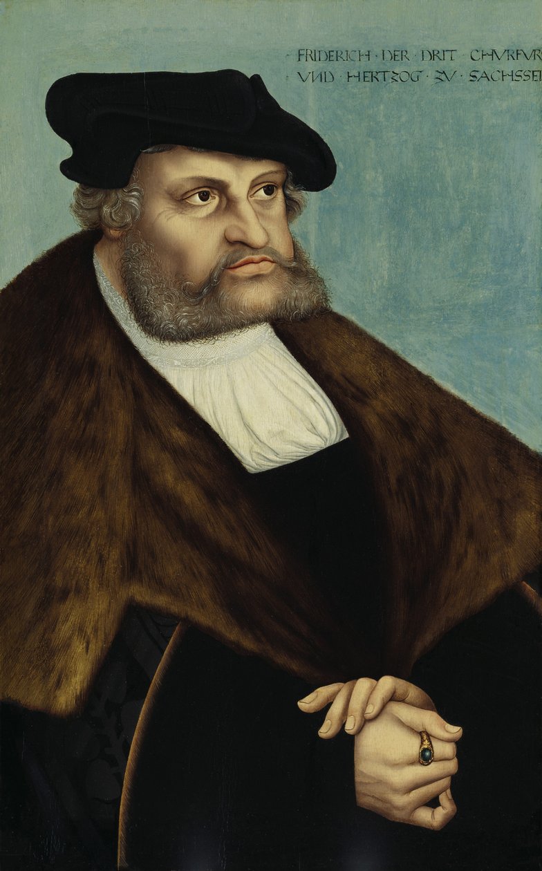 Porträtt av Fredrik III, kurfurste av Sachsen 1463-1525 av Lucas Cranach the Elder