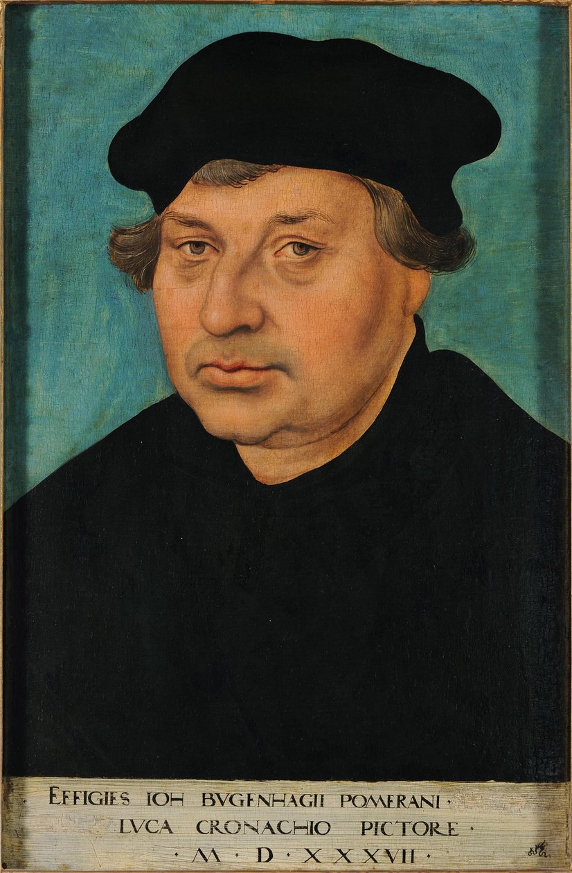 Porträtt av Johannes Bugenhagen av Lucas Cranach the Elder