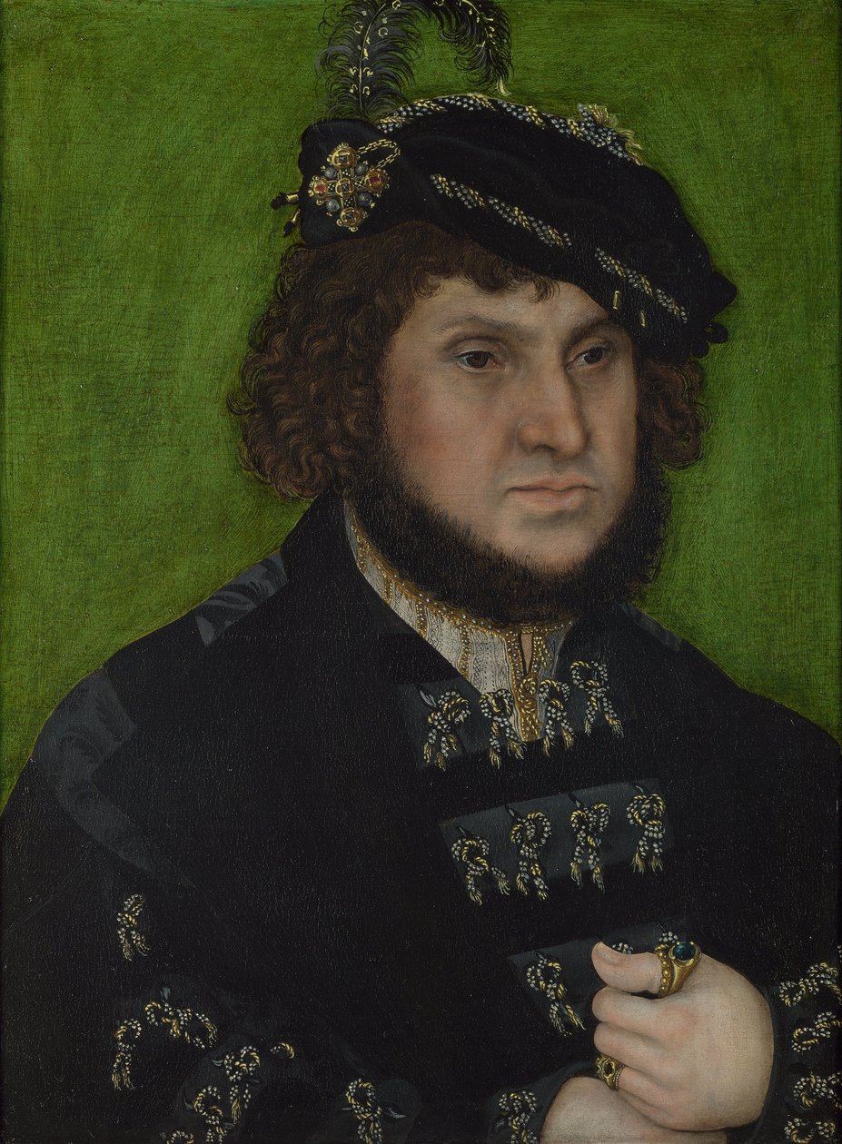 Porträtt av Johannes av Sachsen 1468-1532, 1509 av Lucas Cranach the Elder