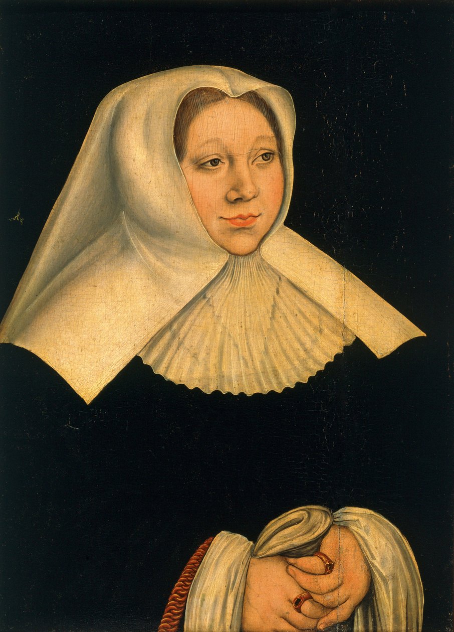 Porträtt av Margareta av Österrike 1480-1530, ca 1530 av Lucas Cranach the Elder