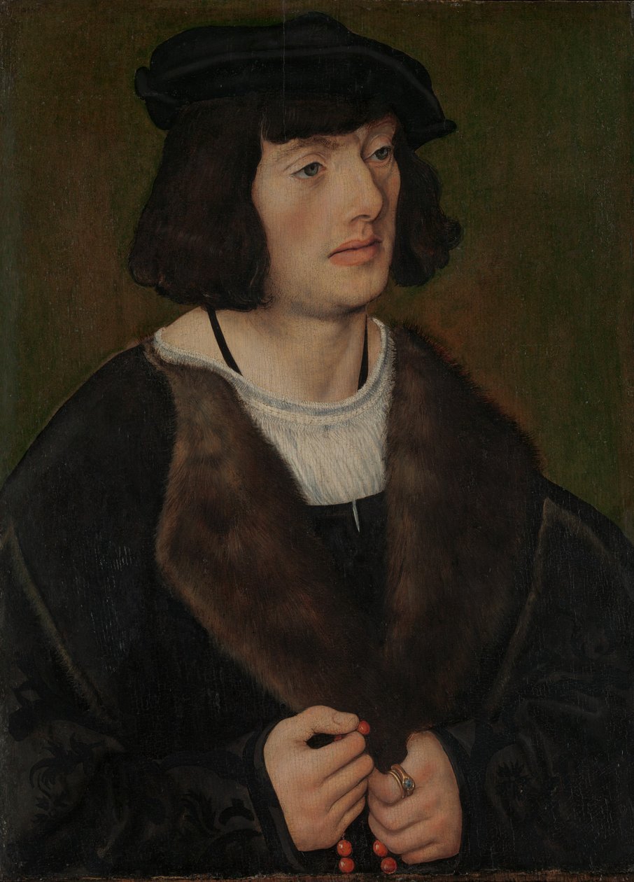 Porträtt av en man med en radband, ca. 1508. av Lucas Cranach the Elder