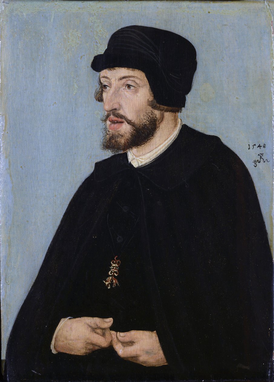 Porträtt av kung Ferdinand I. av Lucas Cranach the Elder