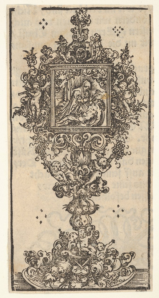 Relikvier med en Pieta, från den stora serien av Wittenbergs relikvier, 1509. av Lucas Cranach the Elder