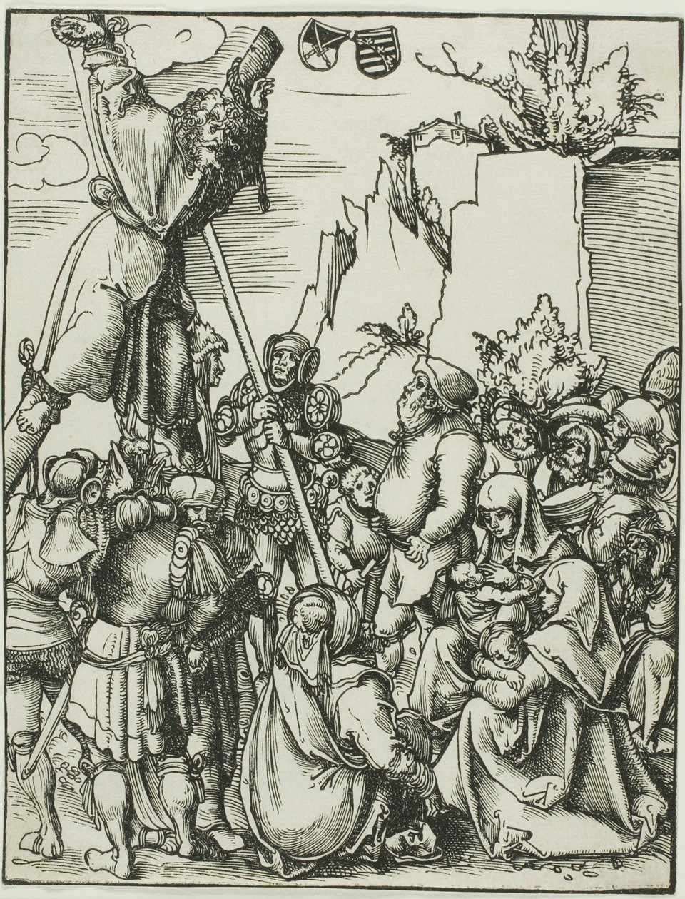 Sankt Andreas, från Apostlarnas martyrium av Lucas Cranach the Elder