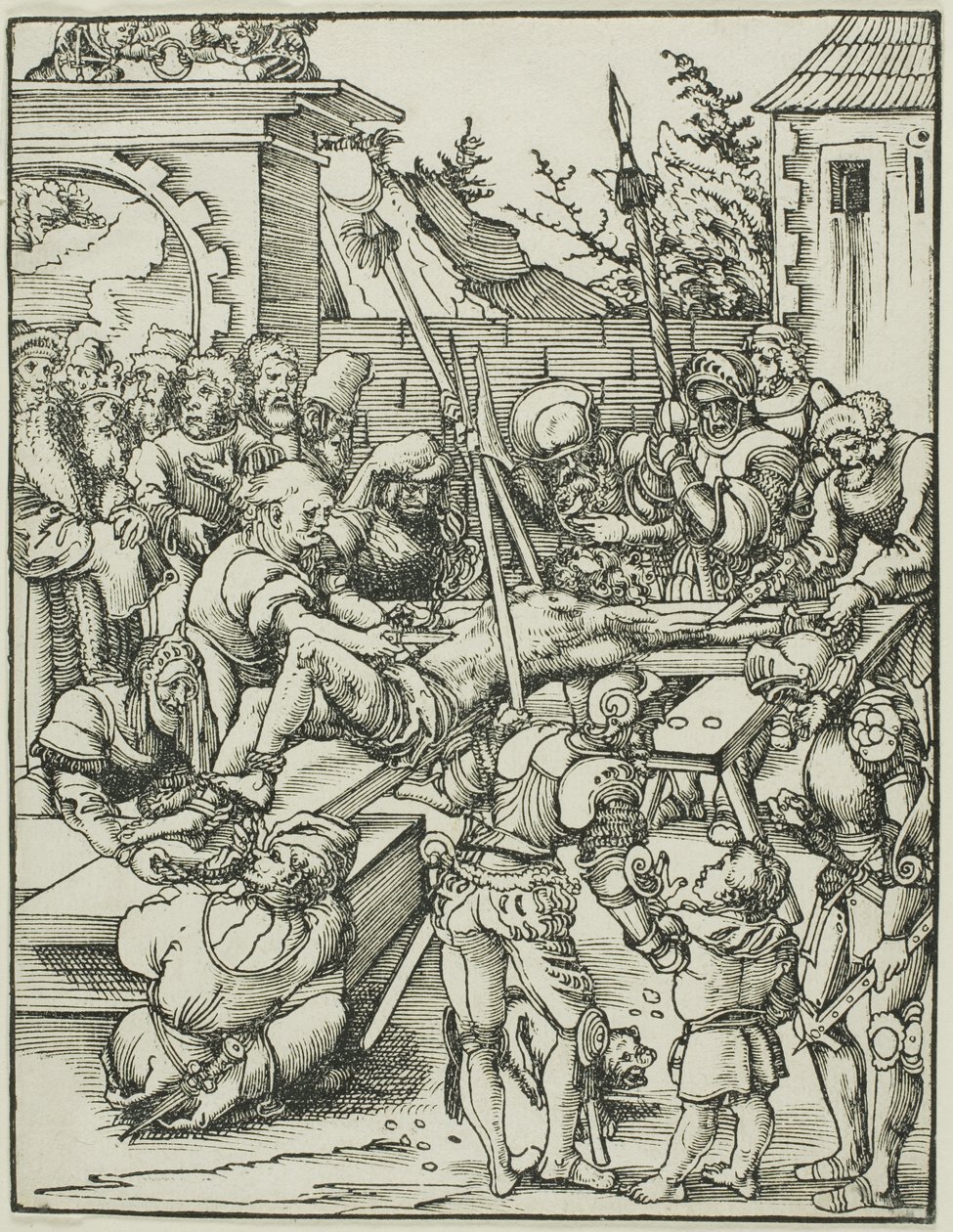 Sankt Bartolomeus, från Apostlarnas martyrium av Lucas Cranach the Elder